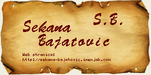 Sekana Bajatović vizit kartica